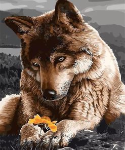 Melancholic Wolf Wilderness Paint By Numbers