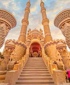 Sahaba Mosque Egypt Landscape Paint By Numbers