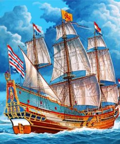 Sailing Tall Ships Paint By Numbers