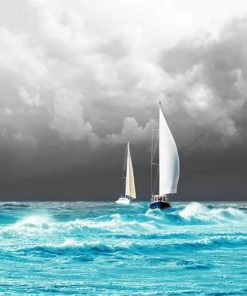 Sailboats Ocean View Paint By Numbers