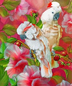 Salmon Crested Cockatoo Parrots Paint By Numbers