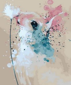 Bunny Rabbit Splatter Paint By Numbers