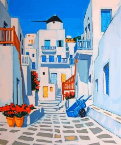 Scenic Santorini Greece Paint By Numbers