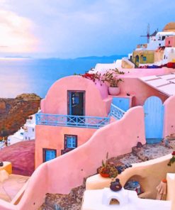 Santorini Island Greece Paint By Numbers