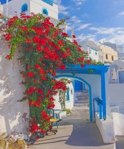 Santorini Greece Scenic Colors Paint By Numbers