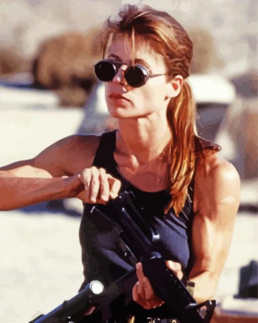 Sarah-Connor-From-Terminator-paint-by-numbers