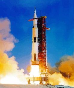 Saturn V Apollo Mission Paint By Numbers