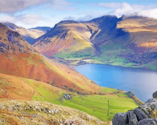Scafell-pike-lake-paint-by-number