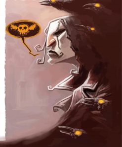 Scary Crow Mask Art Paint By Numbers