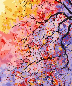 Colorful Trees Landscape Paint By Numbers