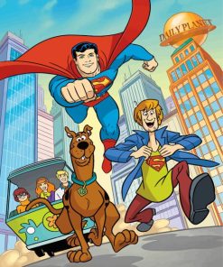Scooby Doo and Superman Adventure Paint By Numbers