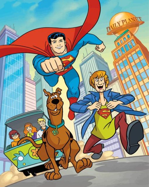 Scooby-doo-and-superman-paint-by-number