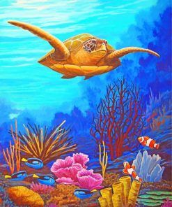 Sea Turtle Oceanic Paint By Numbers
