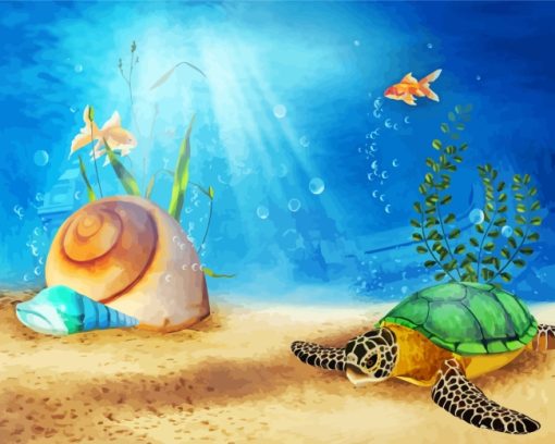 Sea-Turtle-underwater-paint-by-numbers