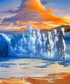 Seaside Horses Gallop Paint By Numbers