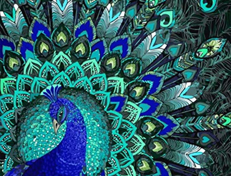 Finalizing the Blue Peacock Birds artwork