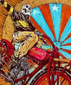 Motorcycle Skull Adventure Paint By Numbers