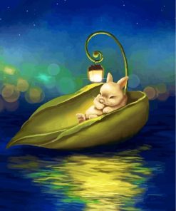 Snoozing Rabbit Paint By Numbers