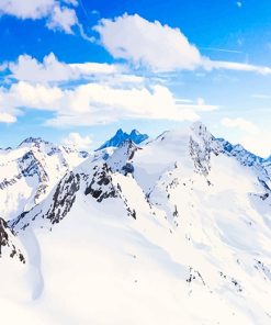 Beautiful Snowy Mountain Landscape Paint By Numbers