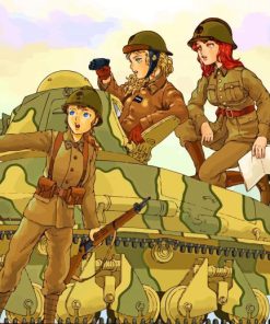 Battle Scene Soldier Girls Paint By Numbers