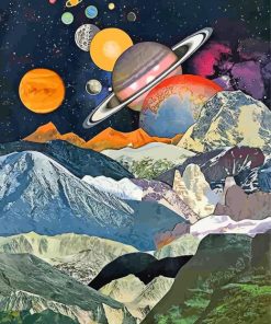 Space Planets Painting Kit Paint By Numbers