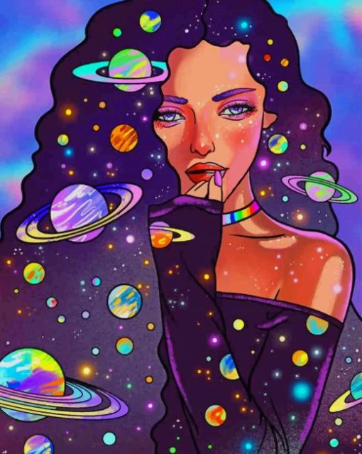 Space-girl-paint-by-number