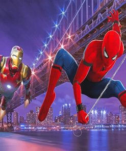 Spider Man Iron Man New York Paint By Numbers