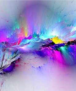 Colorful Abstract Splatter Paint By Numbers