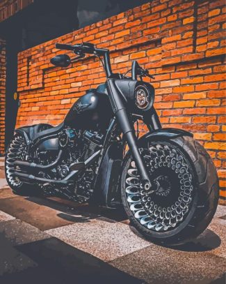 Harley-Davidson Fat Boy Paint By Numbers