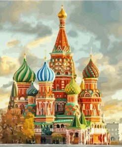 Saint Basils Cathedral Russia Paint By Numbers