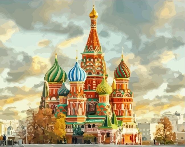 Saint Basils Cathedral Russia Paint By Numbers