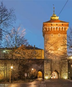 Discover Krakow's St Florians Gate Paint By Numbers