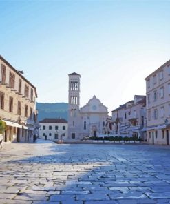 St Stephen's Cathedral Hvar Croatia Paint By Numbers