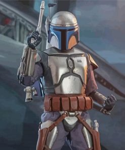 Star Wars Jango Fett Movies Paint By Numbers