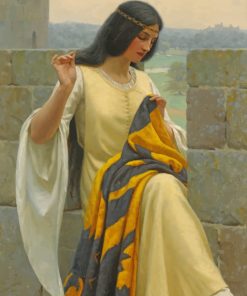 Edmund Leighton Ladies in Art Paint By Numbers