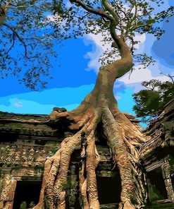 Silk Cotton Tree Cambodia Paint By Numbers