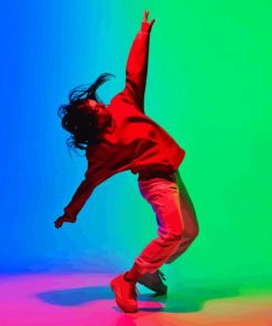 Colorful Street Dancing Girl Paint By Numbers