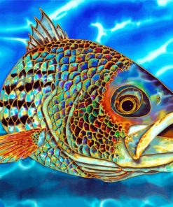 Striper Fish in Aquariums Paint By Numbers