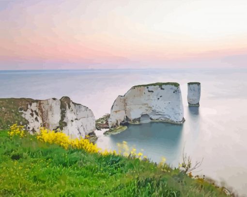 Studland-old-harry-rocks-paint-by-number