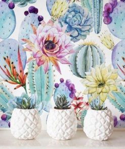 Cactus Blossoms Paint By Numbers