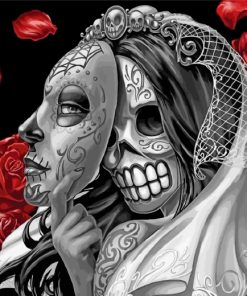 Day of the Dead Sugar Skull Bride Paint By Numbers