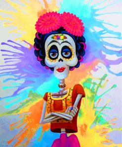 Sugar Skull Frida Kahlo Paint By Numbers