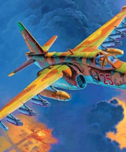 Sukhoi Su 25 Military Aircraft Paint By Numbers