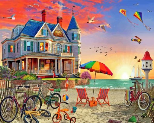 Summer-Beach-House-paint-by-number