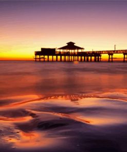 Golden Fort Myers Sunset Paint By Numbers