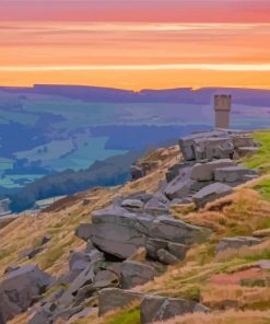 Sunset at Lund's Tower England Paint By Numbers