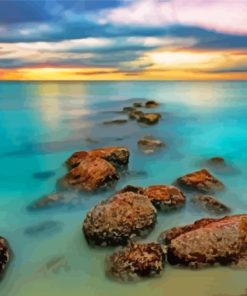 Golden Sunset at Turks and Caicos Paint By Numbers