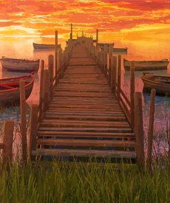 Sunset Beach Pier Paint By Numbers