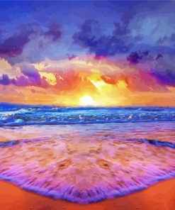 Ocean Sunset Seascape Paint By Numbers