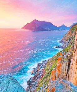 South African Seascape Sunset Paint By Numbers